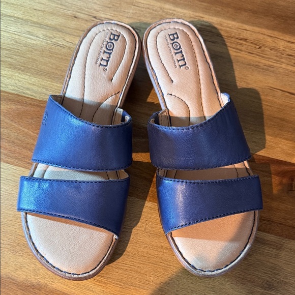 Born Navy Blue Slide Sandals - Picture 7 of 10